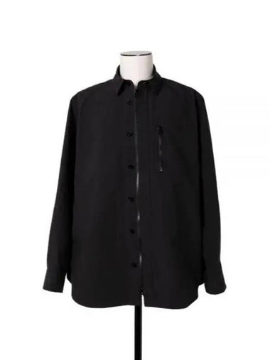 Matte Taffeta LS Long Sleeve Shirt Black - SACAI - BALAAN 1