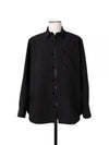 Matte Taffeta LS Long Sleeve Shirt Black - SACAI - BALAAN 1