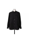 Matte Taffeta LS Long Sleeve Shirt Black - SACAI - BALAAN 1