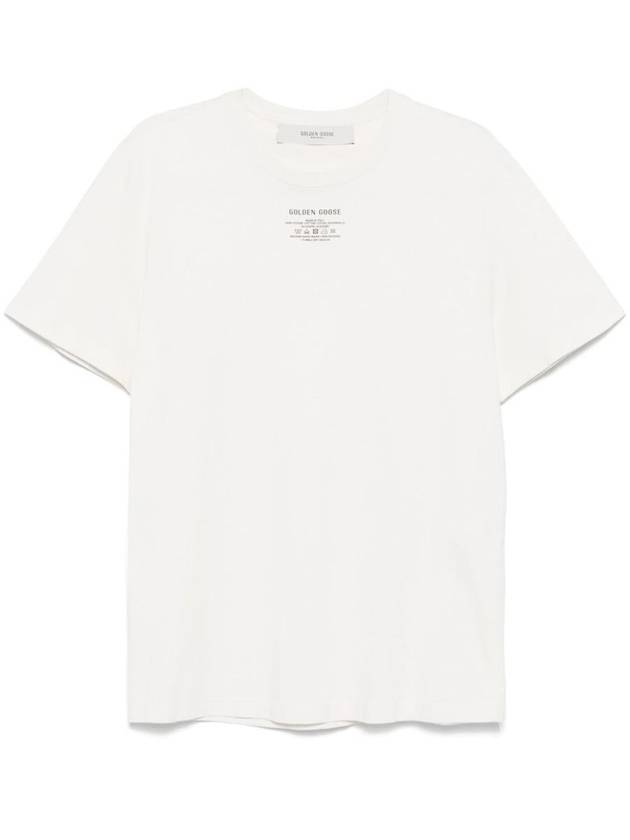 Golden Goose Label-Print Cotton T-Shirt Clothing - GOLDEN GOOSE - BALAAN 1