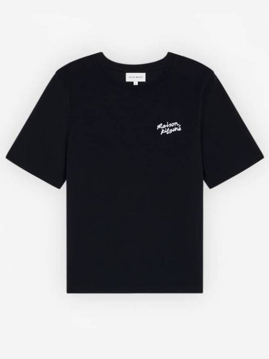 Handwriting Comfort Fit Short Sleeve T-Shirt Black - MAISON KITSUNE - BALAAN 1