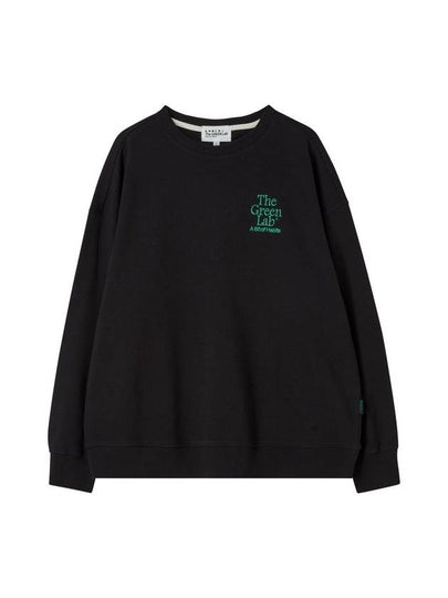 Essential Round Neck Sweatshirt Black - THE GREEN LAB - BALAAN 2