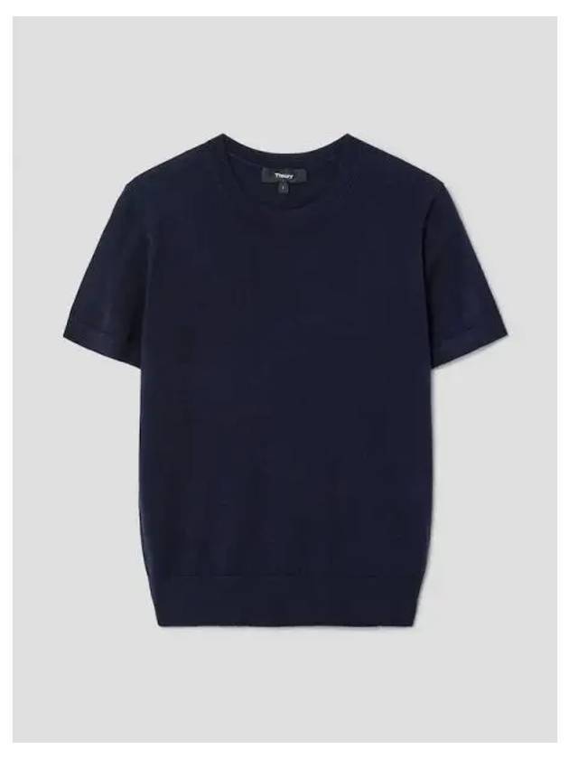 Women s Wool Basic T Shirt Deep Navy Domestic Product GM0024052700345 - THEORY - BALAAN 1