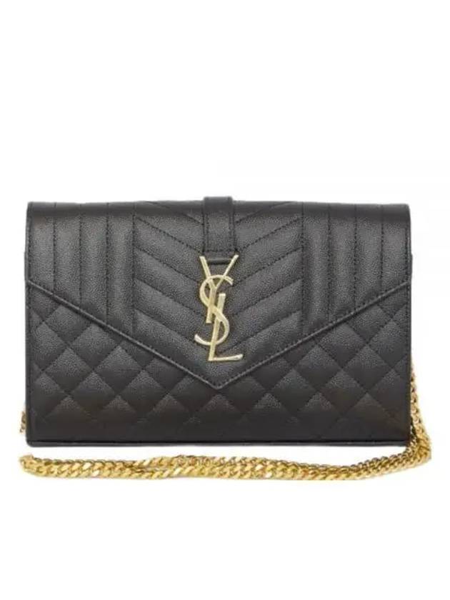 Cassandre Monogram Chain Cross Bag Black - SAINT LAURENT - BALAAN 2