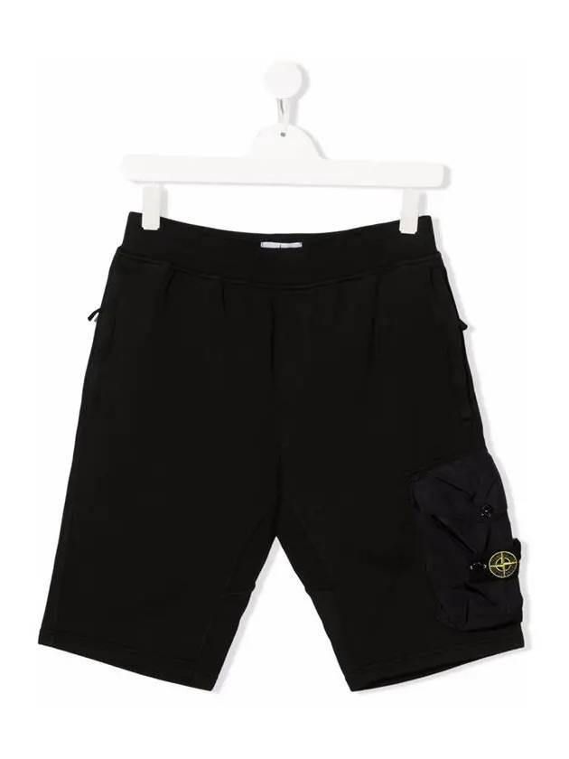 Kids Cargo Shorts Black - STONE ISLAND - BALAAN 3