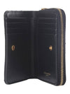 Monogram Zipper Grained Leather Half Wallet Black - SAINT LAURENT - BALAAN 6