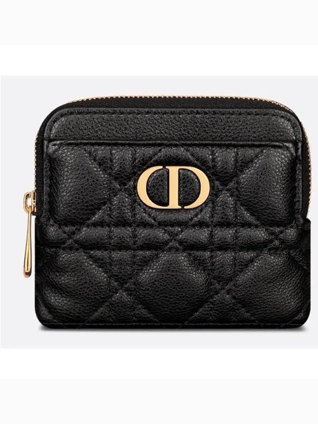 Caro Lavender Supple Cannage Half Wallet Black - DIOR - BALAAN 2