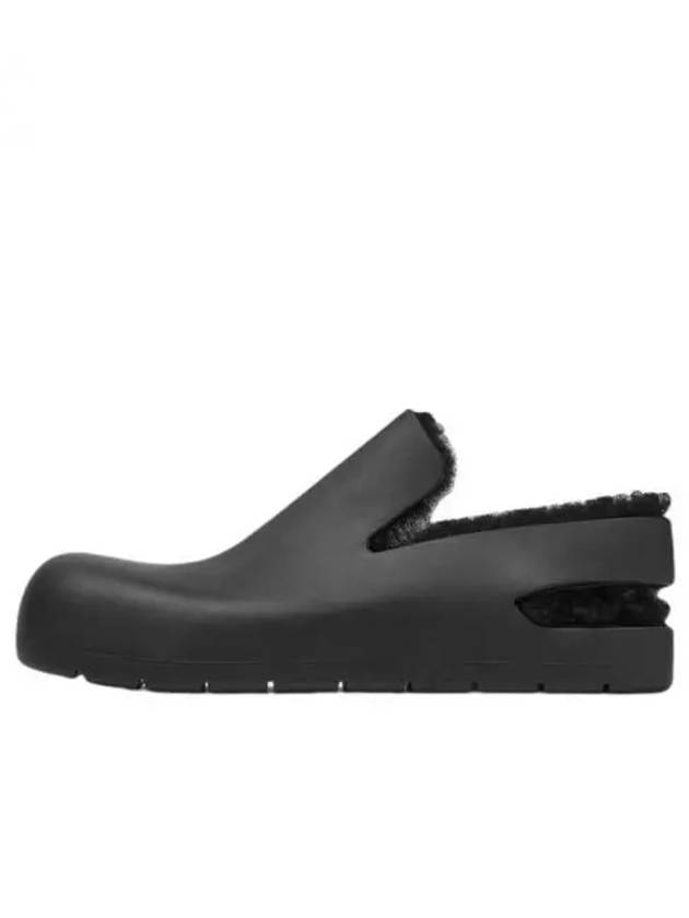 Shearling Puddle Sandals Black - BOTTEGA VENETA - BALAAN 2