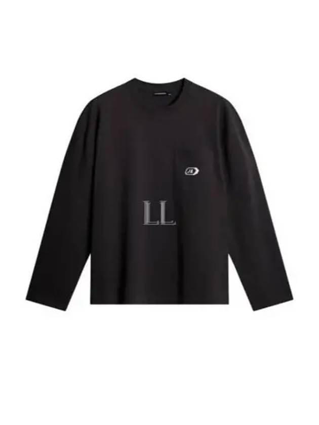 Men's Walsh Pocket Long Sleeve T-Shirt Washed Black - J.LINDEBERG - BALAAN 2