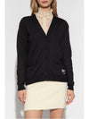 Women's Extra Fine Wool Cardigan Black - GUCCI - BALAAN 3