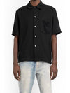 Box Boucle Short Sleeve Shirt Black - OUR LEGACY - BALAAN 2