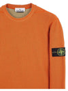 Men's Wappen Patch Crewneck Knit Sweatshirt Sienna Brown - STONE ISLAND - BALAAN 4