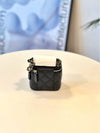 Classic Small Chain Grained Calfskin Gold Metal Cosmetic Case Mini Bag Black - CHANEL - BALAAN 4