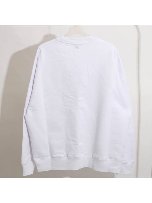 Logo Print Sweatshirt White - AMI - BALAAN 3