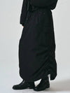 Padded Parachute A Line Skirt Black - NOIRER FOR WOMEN - BALAAN 1