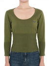 Cashmere Bebe Knit Top Khaki - VIVIENNE WESTWOOD - BALAAN 2