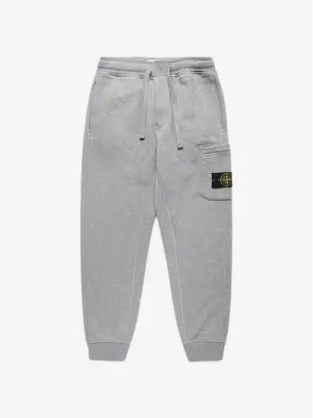 Cotton Fleece Cargo Track Pants Grey - STONE ISLAND - BALAAN 3