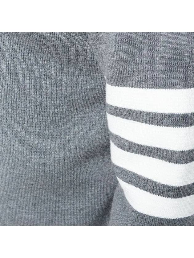 4 Bar Armband Milano Stitch Knit Top Mid Grey - THOM BROWNE - BALAAN 7