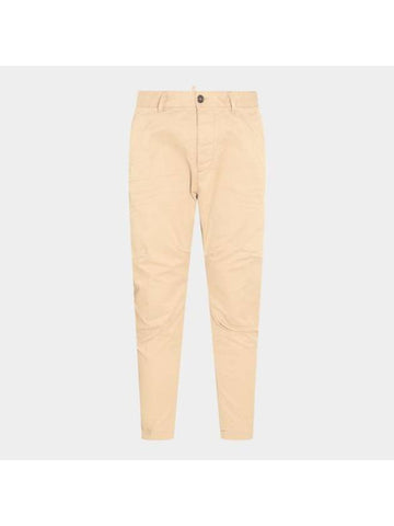 Cotton Sexy Straight Chino Pants Beige - DSQUARED2 - BALAAN 1