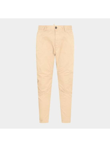 Cotton Sexy Straight Chino Pants Beige - DSQUARED2 - BALAAN 1