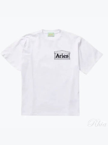 Aries Temple Logo Cotton T Shirt COAR60000 WHT - ARIES - BALAAN 1