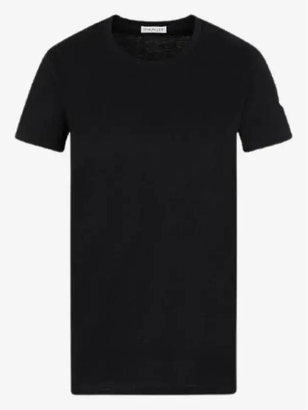 Logo Patch Jersey Cotton Short Sleeve T-Shirt Black - MONCLER - BALAAN 2