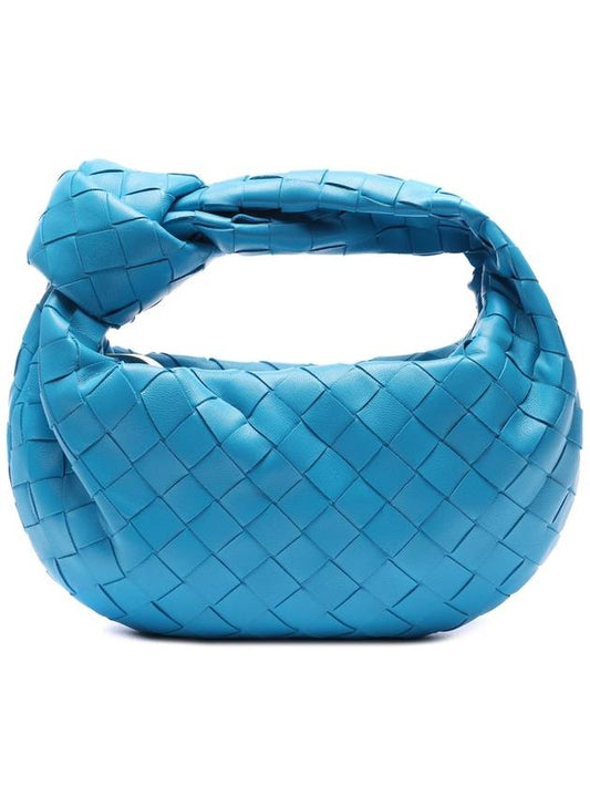 Jodie Intrecciato Small Tote Bag Blue - BOTTEGA VENETA - BALAAN 2