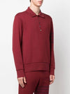 Bar Stripe Knit Polo Shirt Red - THOM BROWNE - BALAAN 3