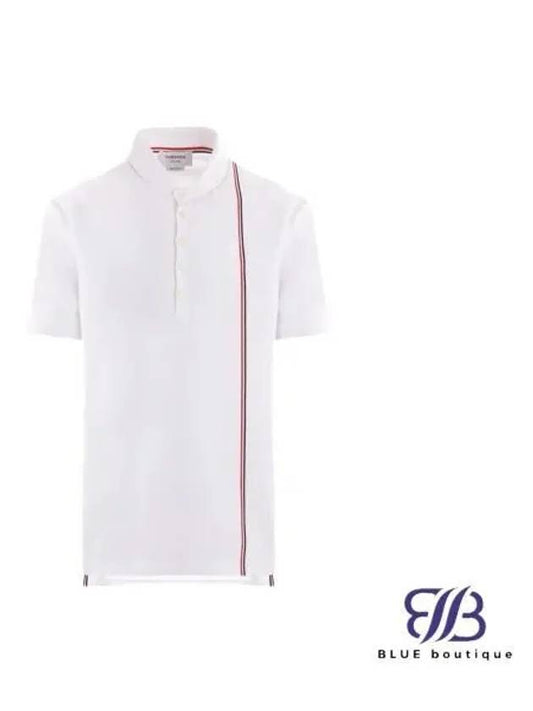 RWB Stripe Polo Shirt White - THOM BROWNE - BALAAN 2