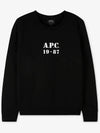 Melissa Logo Cotton Sweatshirt Black - A.P.C. - BALAAN 3