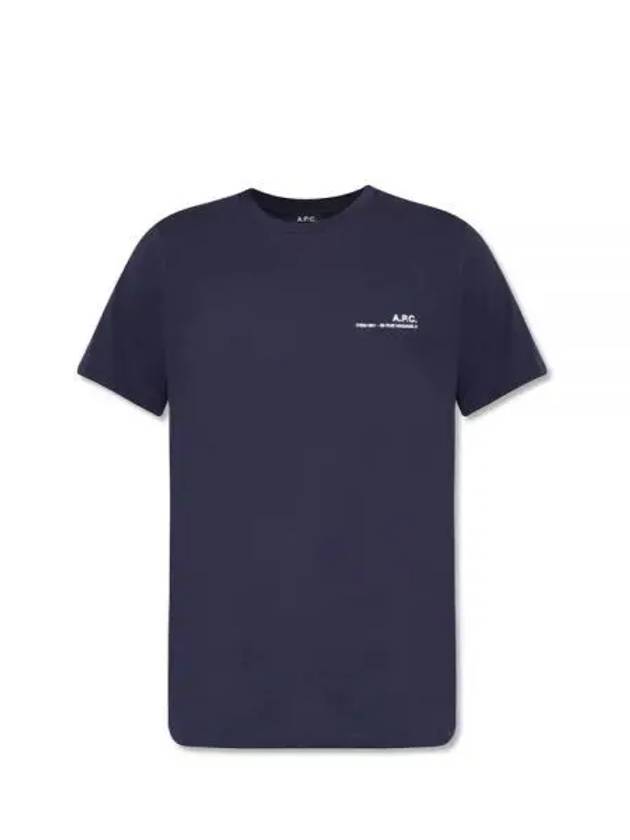 Men's Item Logo Short Sleeve T-Shirt Navy - A.P.C. - BALAAN 2