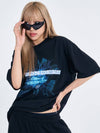 Salon de Key Unisex Blooming Neon X Large Fit Short Sleeve T-Shirt Black SDKIIISD240514HT002 - SALONDEKII SDLABEL - BALAAN 5