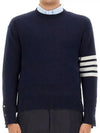 Diagonal Classic Cashmere Knit Top Navy - THOM BROWNE - BALAAN 5