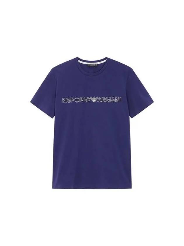 UNDERWEAR Men s Outline Logo Lounge T Shirt Navy 270692 - EMPORIO ARMANI - BALAAN 1