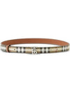 Monogram Motif Check Leather Belt Beige - BURBERRY - BALAAN 2