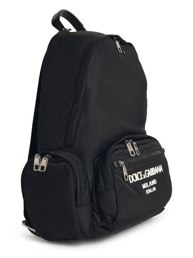 logo nylon backpack black - DOLCE&GABBANA - BALAAN 3