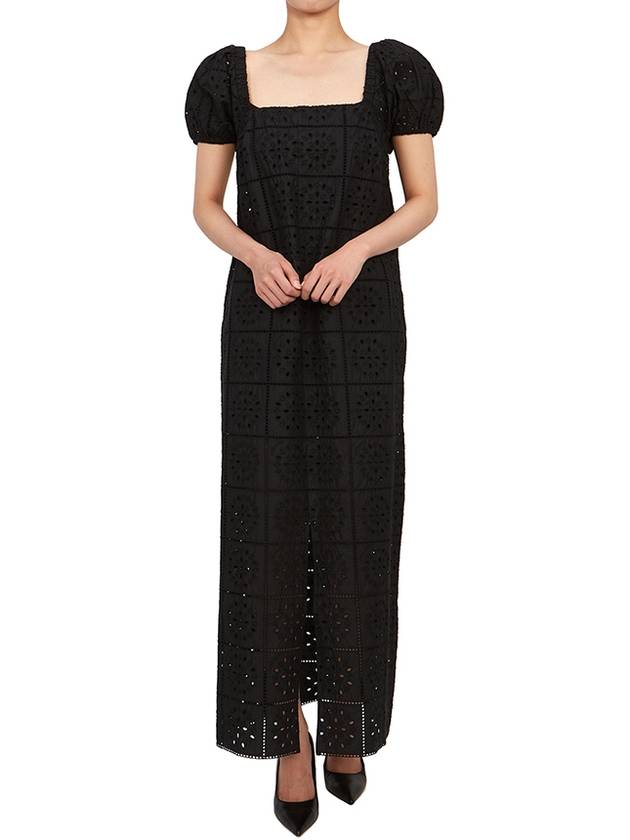 Women's Broadly Anglaise Long Dress Black - GANNI - BALAAN 7