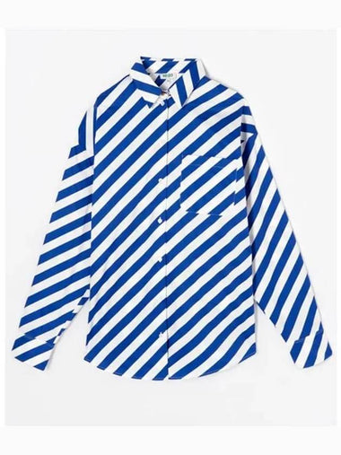 Ulsan Striped pocket blue shirt 2CH175 - KENZO - BALAAN 1