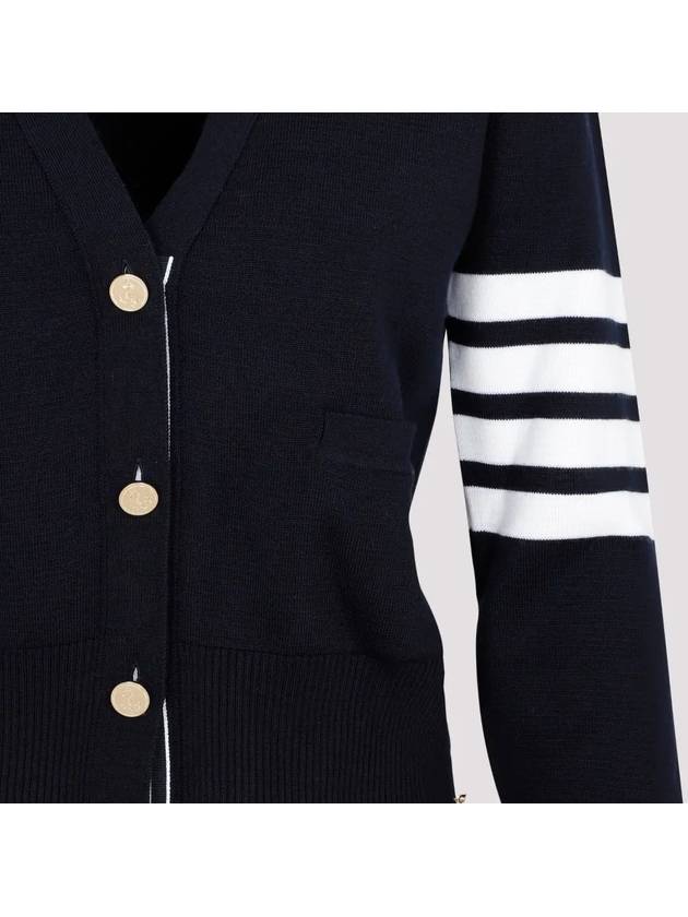 4 bar stripe Milano stitch merino wool cardigan FKC207A 0014 415 - THOM BROWNE - BALAAN 4