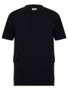 Lens Side Pocket Short Sleeve T-Shirt Black - CP COMPANY - BALAAN 2