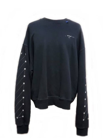 Backbone Arrow Sweatshirt Black M - OFF WHITE - BALAAN 1