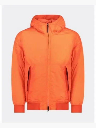 Men's Garment Dyed Crinkle Reps Recycled Nylon Primaloft TC Hooded Jacket Orange - STONE ISLAND - BALAAN 2