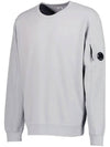 Men's Light Fleece Lens Wappen Sweatshirt Grey - CP COMPANY - BALAAN 4