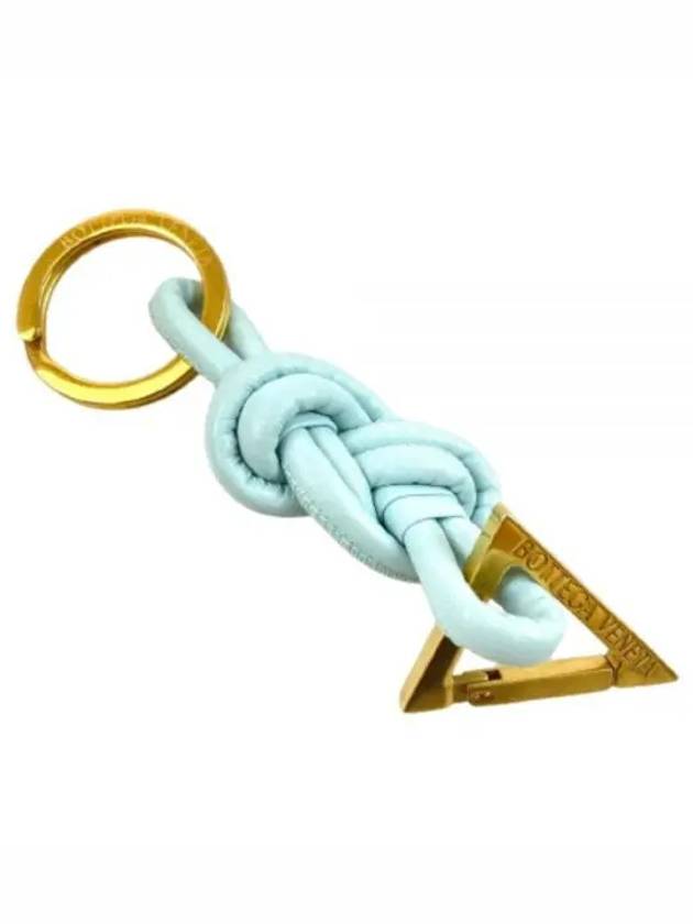 Triangle Napa Key Holder Pale Blue - BOTTEGA VENETA - BALAAN.