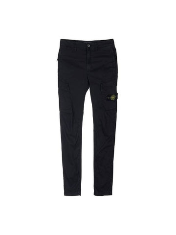 Kids Wappen Patch Cargo Straight Pants Black - STONE ISLAND - BALAAN 1