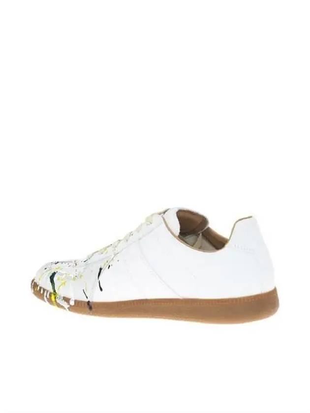 Men's Replica German Army Paint Low Top Sneakers White - MAISON MARGIELA - BALAAN 9