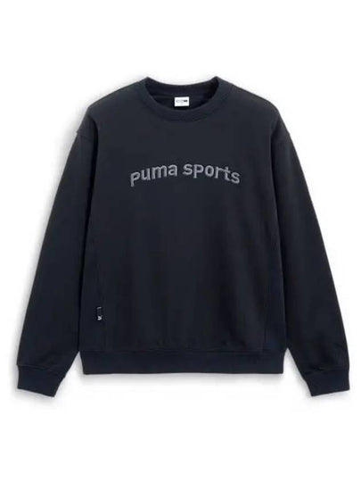 Team Oversized Crew Neck Sweatshirt Black - PUMA - BALAAN 2