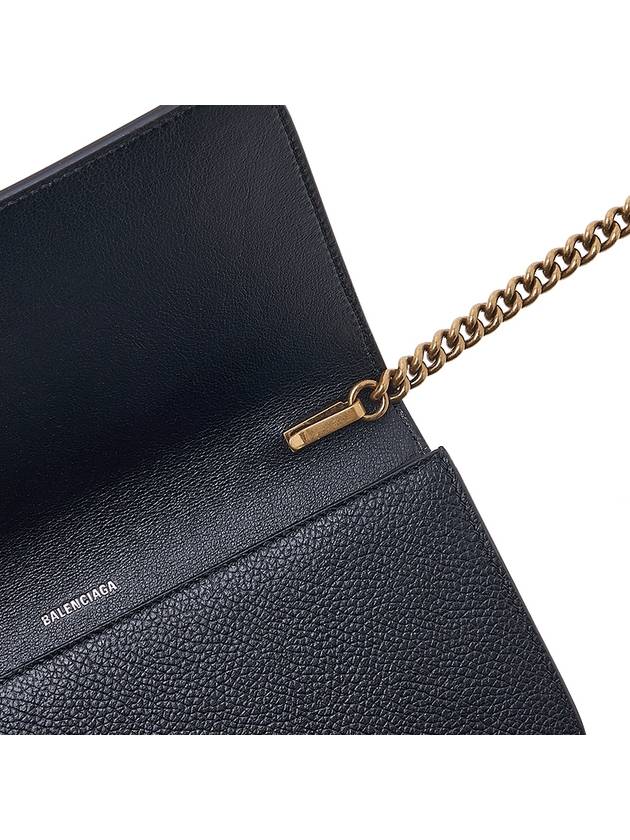 Cash Chain Wallet Mini Calfskin Cross Bag Black - BALENCIAGA - BALAAN 10