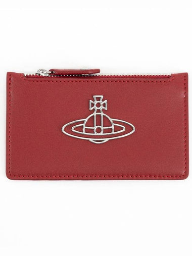 Nappa slim card wallet red 5111005EU L001L PFH406 - VIVIENNE WESTWOOD - BALAAN 1