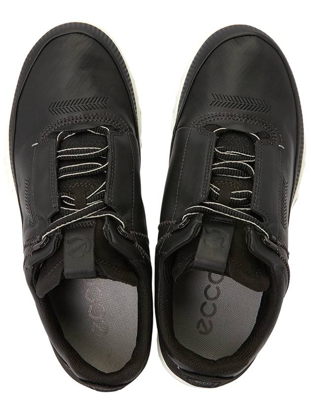 Omnivent Lace Leather Low Top Sneakers Black - ECCO - BALAAN 3